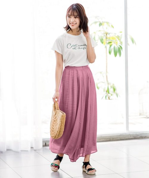 KOBE LETTUCE(コウベレタス)の「スラブ楊柳リネンタッチスカンツ【セットアップOK】(その他パンツ・レディース・オフホワイト/オレンジ/グリーン/パープル/ベージュ/カーキ/ネイビー/ブラック/ピンク/ブルー・FREE)」の22枚目の写真