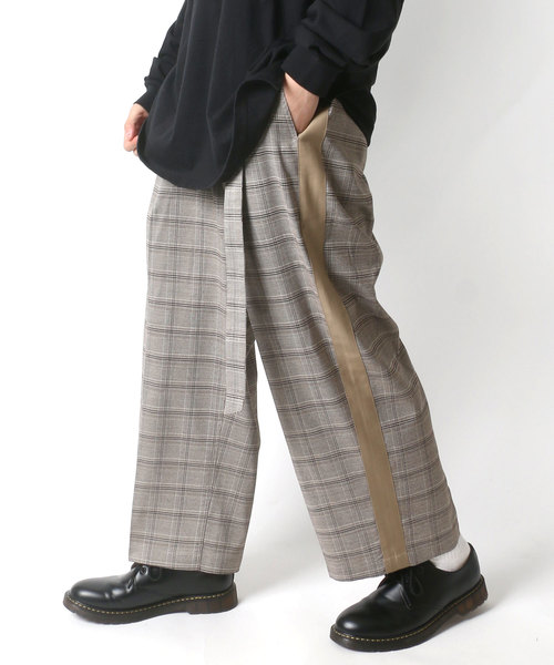 Lazar（ラザル）の「サイドライン ワイド テーパードパンツ/シェフパンツ/イージーパンツ/ベルトセット（その他パンツ・メンズ・ブラック/グレー系その他/ベージュ系その他・M/L）」の3枚目の写真