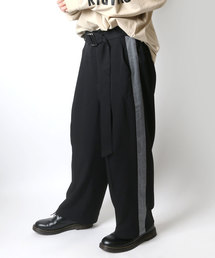 Lazar | サイドラインワイドテーパードパンツ(ベルトセット)(その他パンツ)