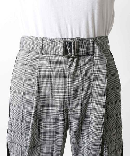 Lazar（ラザル）の「サイドライン ワイド テーパードパンツ/シェフパンツ/イージーパンツ/ベルトセット（その他パンツ・メンズ・ブラック/グレー系その他/ベージュ系その他・M/L）」の6枚目の写真