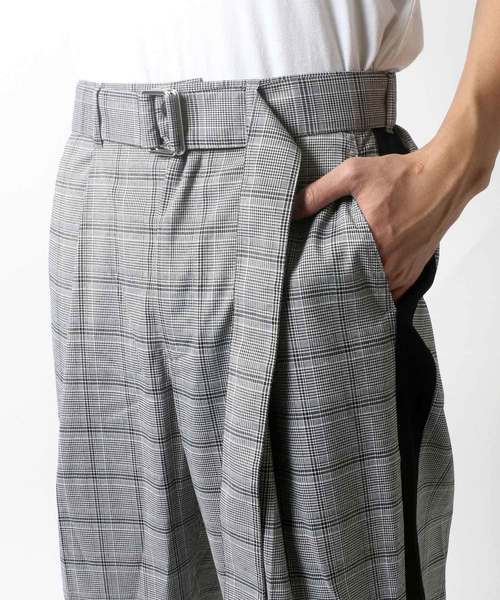 Lazar（ラザル）の「サイドライン ワイド テーパードパンツ/シェフパンツ/イージーパンツ/ベルトセット（その他パンツ・メンズ・ブラック/グレー系その他/ベージュ系その他・M/L）」の7枚目の写真
