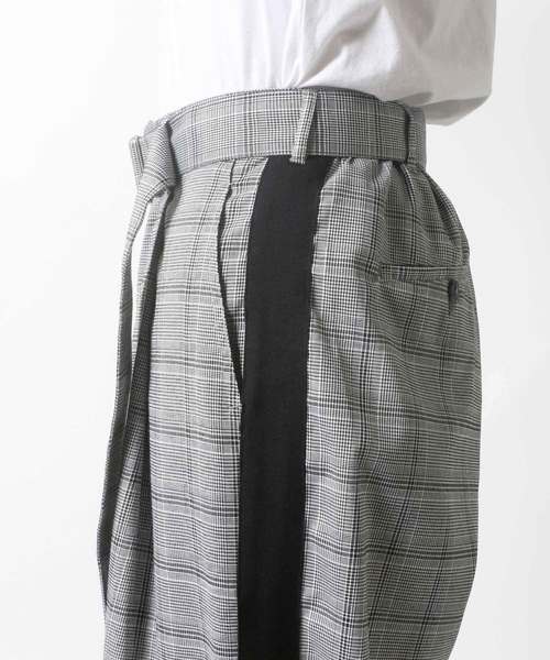 Lazar（ラザル）の「サイドライン ワイド テーパードパンツ/シェフパンツ/イージーパンツ/ベルトセット（その他パンツ・メンズ・ブラック/グレー系その他/ベージュ系その他・M/L）」の9枚目の写真