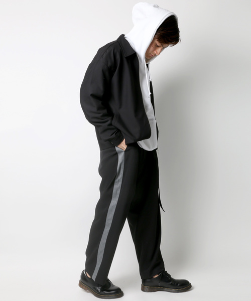 Lazar（ラザル）の「サイドライン ワイド テーパードパンツ/シェフパンツ/イージーパンツ/ベルトセット（その他パンツ・メンズ・ブラック/グレー系その他/ベージュ系その他・M/L）」の15枚目の写真