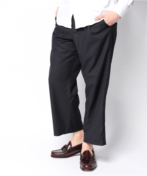 Lui's（ルイス）の「Lui's ワイドパンツ(スラックスタイプ）（スラックス・メンズ・ネイビー/ベージュ・SMALL/MEDIUM）」の2枚目の写真