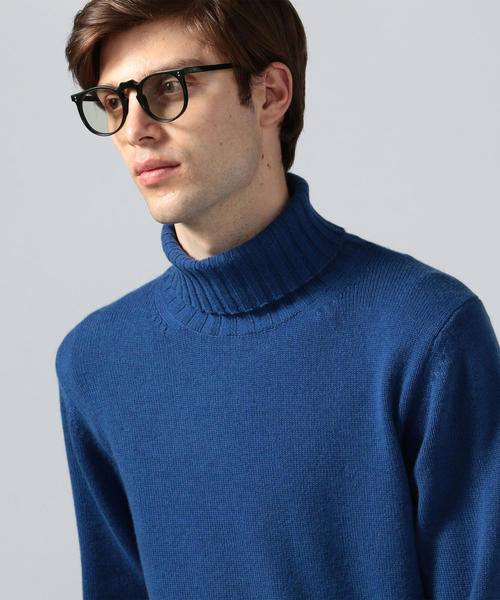 TOMORROWLAND(トゥモローランド)の「スーパーファインラムウール タートルネックニット(ニット/セーター)」|ブルー