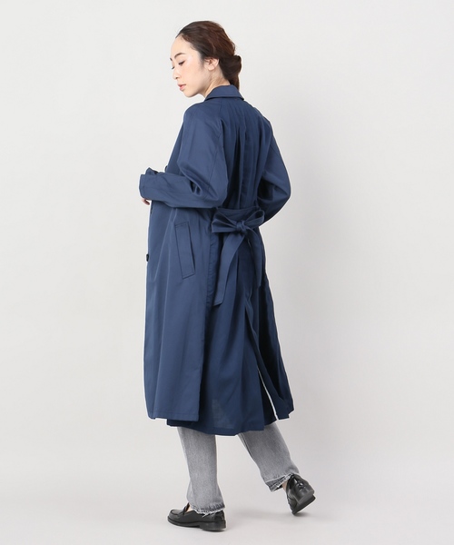 JOINT WORKS（ジョイントワークス）の「ウシロタックステンカラーコート（ステンカラーコート・レディース・ベージュ/ネイビー・FREE）」の4枚目の写真