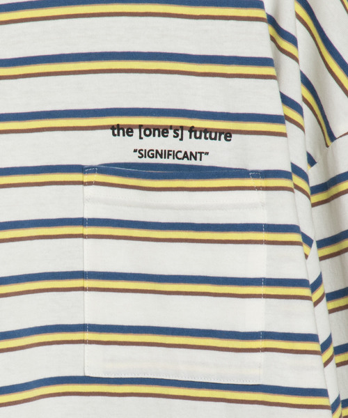 WEGO（ウィゴー）の「WEGO/マルチボーダー5分袖Tシャツ（Tシャツ/カットソー・メンズ・ホワイト系その他5/ブルー系その他5/ベージュ系その他5・MEDIUM/LARGE）」の22枚目の写真