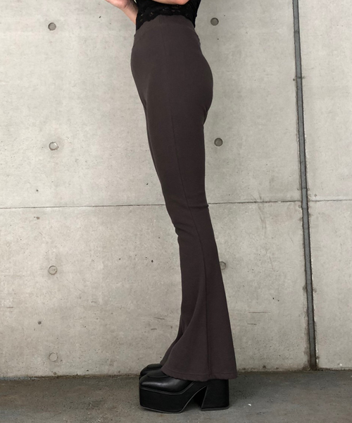 ENVYM（アンビー）の「リブレギンス（その他パンツ・レディース・ブラック/ブラウン/グレー・FREE）」の4枚目の写真