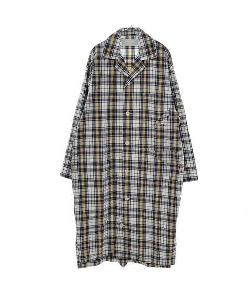 ブランド古着 マルチカラーチェック シャツ コート ステンカラーコート Phingerin フィンガリン のファッション通販 Zozoused
