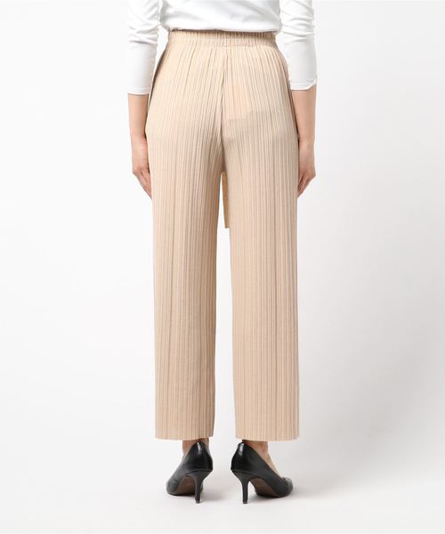 Cheek（チーク）の「リブカットワイドパンツ（その他パンツ・レディース・ブラック/ベージュ/キャメル・MEDIUM）」の5枚目の写真