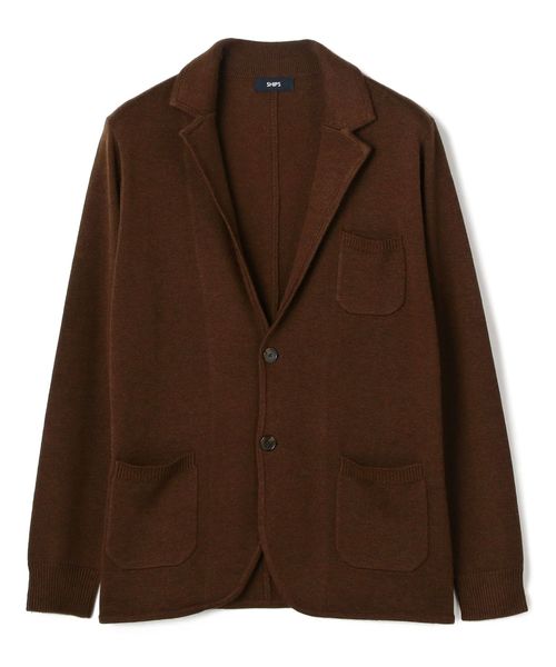 SHIPS(シップス)の「SC: ジャージー ニット ジャケット(カーディガン/ボレロ・メンズ・ネイビー/ブラウン/ダークグレー・SMALL/MEDIUM/LARGE/X-LARGE)」の7枚目の写真