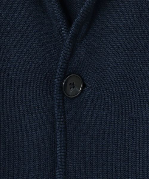 SHIPS(シップス)の「SC: ジャージー ニット ジャケット(カーディガン/ボレロ・メンズ・ネイビー/ブラウン/ダークグレー・SMALL/MEDIUM/LARGE/X-LARGE)」の11枚目の写真