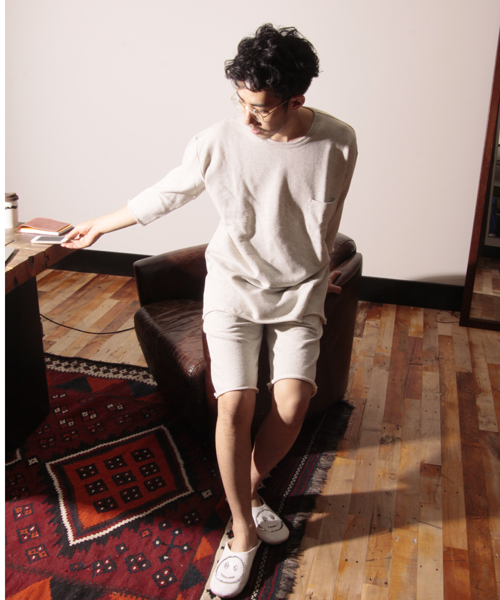 AMERICAN RAG CIE(アメリカンラグシー)の「AMERICAN RAG CIE オーガニックコットン裏毛7分袖T ACX-M142-CT018【WEB限定】∴(Tシャツ/カットソー・メンズ・トップグレー/オートミール・3/1/2)」の13枚目の写真