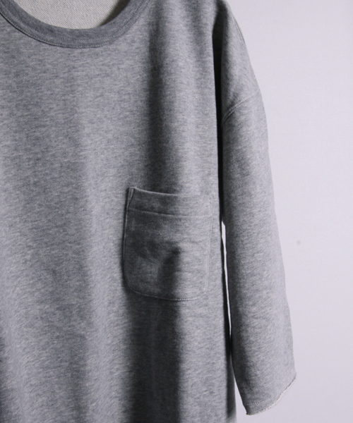 AMERICAN RAG CIE(アメリカンラグシー)の「AMERICAN RAG CIE オーガニックコットン裏毛7分袖T ACX-M142-CT018【WEB限定】∴(Tシャツ/カットソー・メンズ・トップグレー/オートミール・3/1/2)」の4枚目の写真
