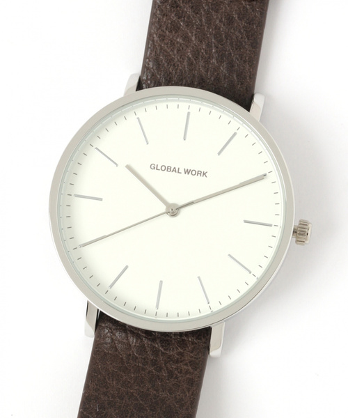 GLOBAL WORK（グローバルワーク）の「ラウンドスルーベルトウォッチ/848129（アナログ腕時計・レディース・ライトグレー/ブラック/ダークブラウン/ベージュ・FREE）」の3枚目の写真