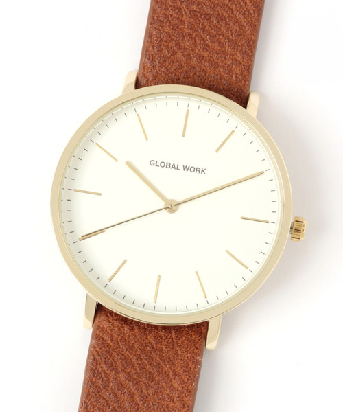 GLOBAL WORK（グローバルワーク）の「ラウンドスルーベルトウォッチ/848129（アナログ腕時計・レディース・ライトグレー/ブラック/ダークブラウン/ベージュ・FREE）」の4枚目の写真