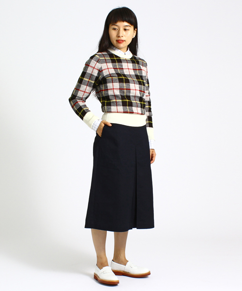 BEAMS BOY（ビームスボーイ）の「◎BEAMS BOY / ドビー ボックスプリーツ ミディアム スカート（スカート・レディース・ベージュ/オリーブ/ネイビー・0/1）」の10枚目の写真