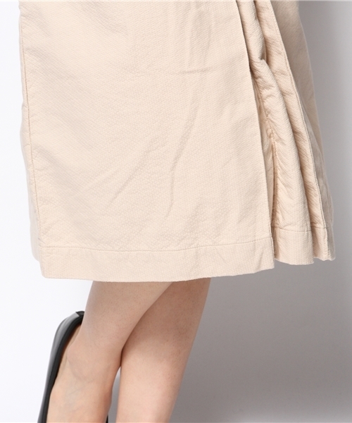 BEAMS BOY（ビームスボーイ）の「◎BEAMS BOY / ドビー ボックスプリーツ ミディアム スカート（スカート・レディース・ベージュ/オリーブ/ネイビー・0/1）」の9枚目の写真