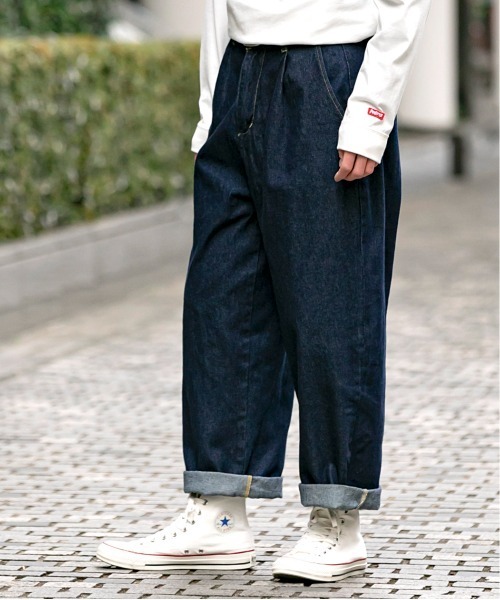 Beno（ビーノ）の「ワイド バルーンデニムパンツ（デニムパンツ