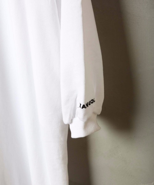 KANGOL(カンゴール)の「【KANGOL/カンゴール】裏毛ワンポイント刺繍ワンピース ビッグシルエット(ワンピース・レディース・ホワイト/ブラック/ベージュ・MEDIUM/LARGE)」の8枚目の写真