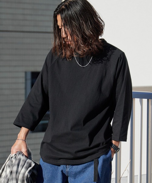 United Athle（ユナイテッドアスレ）の「【United Athle】5.6オンス ラグラン 3/4スリーブクルーネック Tシャツ 7分袖 バイカラー 2026年春夏（Tシャツ/カットソー・メンズ・ホワイト×ネイビー/ホワイト×ブラック/ブラック/ミックスグレー・M/L/XL/S）」の9枚目の写真