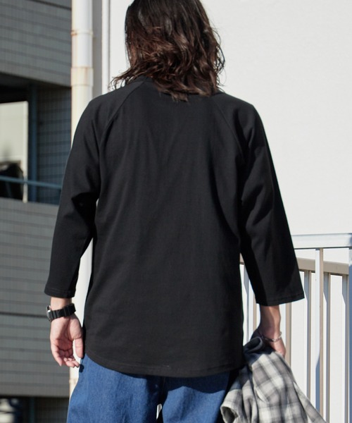 United Athle（ユナイテッドアスレ）の「【United Athle】5.6オンス ラグラン 3/4スリーブクルーネック Tシャツ 7分袖 バイカラー 2026年春夏（Tシャツ/カットソー・メンズ・ホワイト×ネイビー/ホワイト×ブラック/ブラック/ミックスグレー・M/L/XL/S）」の11枚目の写真