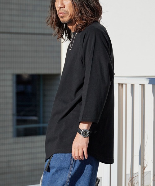 United Athle（ユナイテッドアスレ）の「【United Athle】5.6オンス ラグラン 3/4スリーブクルーネック Tシャツ 7分袖 バイカラー 2026年春夏（Tシャツ/カットソー・メンズ・ホワイト×ネイビー/ホワイト×ブラック/ブラック/ミックスグレー・M/L/XL/S）」の12枚目の写真