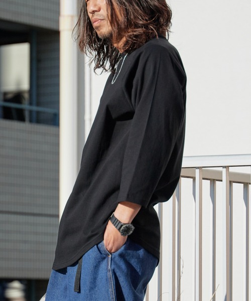 United Athle（ユナイテッドアスレ）の「【United Athle】5.6オンス ラグラン 3/4スリーブクルーネック Tシャツ 7分袖 バイカラー 2026年春夏（Tシャツ/カットソー・メンズ・ホワイト×ネイビー/ホワイト×ブラック/ブラック/ミックスグレー・M/L/XL/S）」の13枚目の写真