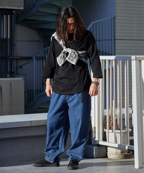 United Athle（ユナイテッドアスレ）の「【United Athle】5.6オンス ラグラン 3/4スリーブクルーネック Tシャツ 7分袖 バイカラー 2026年春夏（Tシャツ/カットソー・メンズ・ホワイト×ネイビー/ホワイト×ブラック/ブラック/ミックスグレー・M/L/XL/S）」の14枚目の写真