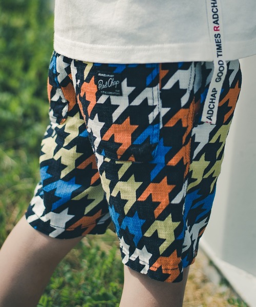RADCHAP（ラッドチャップ）の「【爽パン】千鳥格子ショートパンツ（その他パンツ・キッズ・オレンジ/オフホワイト・140cm/150cm/90cm/130cm/110cm/120cm/100cm）」の15枚目の写真