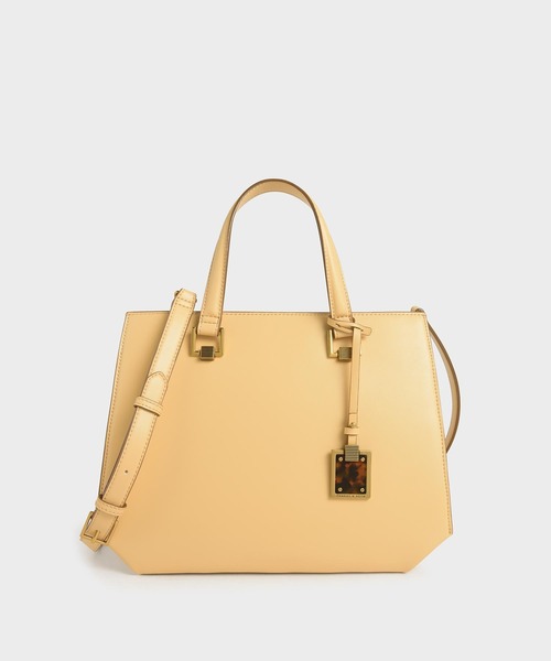 CHARLES & KEITH(チャールズ & キース)の「クラシック ストラクチャードハンドバッグ / Classic Structured Handbag(トートバッグ・レディース・ブラック/カーキ/イエロー/グリーン/クリーム・L)」の5枚目の写真