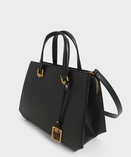 CHARLES & KEITH(チャールズ & キース)の「クラシック ストラクチャードハンドバッグ / Classic Structured Handbag(トートバッグ・レディース・ブラック/カーキ/イエロー/グリーン/クリーム・L)」の16枚目の写真
