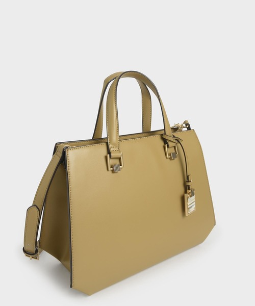CHARLES & KEITH(チャールズ & キース)の「クラシック ストラクチャードハンドバッグ / Classic Structured Handbag(トートバッグ・レディース・ブラック/カーキ/イエロー/グリーン/クリーム・L)」の14枚目の写真