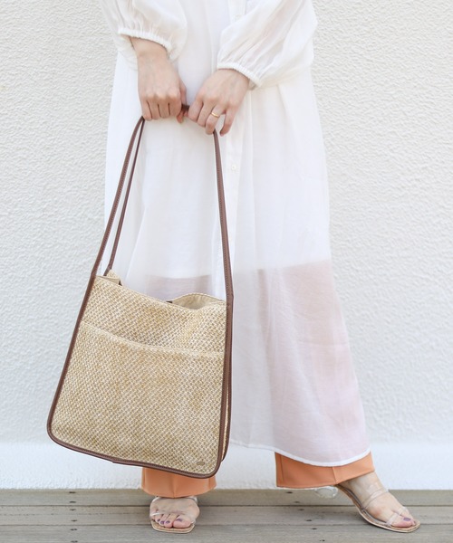 Chico（チコ）の「パイピングメッシュトートバッグ（トートバッグ・レディース・ベージュ/ブラウン/アイボリー/ブラック/ダークブラウン・FREE）」の17枚目の写真