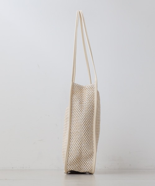 Chico（チコ）の「パイピングメッシュトートバッグ（トートバッグ・レディース・ベージュ/ブラウン/アイボリー/ブラック/ダークブラウン・FREE）」の10枚目の写真