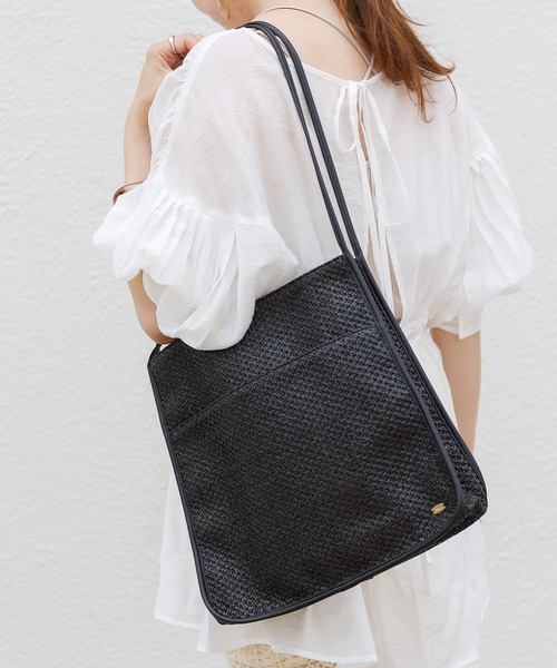 Chico（チコ）の「パイピングメッシュトートバッグ（トートバッグ・レディース・ベージュ/ブラウン/アイボリー/ブラック/ダークブラウン・FREE）」の19枚目の写真