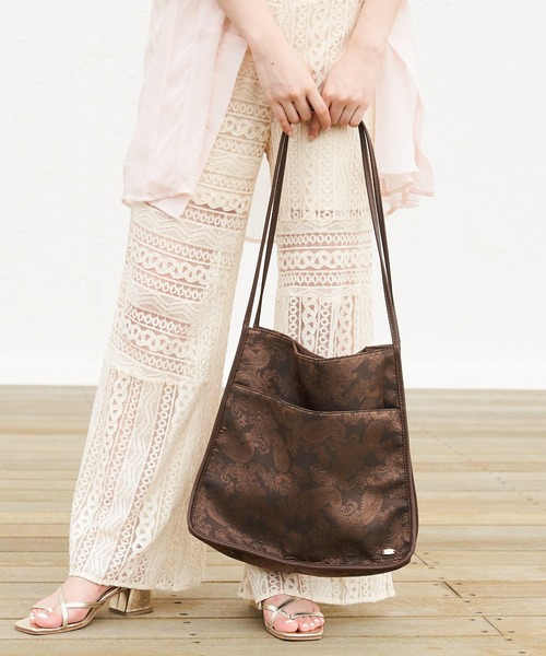 Chico（チコ）の「パイピングメッシュトートバッグ（トートバッグ・レディース・ベージュ/ブラウン/アイボリー/ブラック/ダークブラウン・FREE）」の20枚目の写真