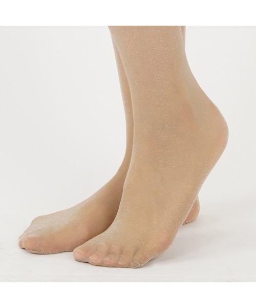 Tuche（トゥシェ）の「【Tuche（トゥシェ）】ファッション ストッキング「カラーラメ」（タイツ/ストッキング・レディース・ブラック/ライトベージュ・M～Ｌ/L～LL）」の5枚目の写真