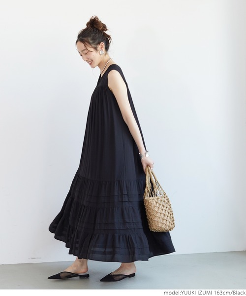 coca（coca）（コカ）の「ティアードワンピース（ワンピース・レディース・ホワイト/ブラック/エメラルド/パープル・ONE SIZE）」の16枚目の写真