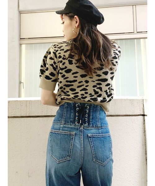 GYDA（ジェイダ）の「バックレースアップHWデニムパンツ（デニムパンツ・レディース・ブルー/インディゴブルー・X-SMALL/SMALL/MEDIUM）」の5枚目の写真