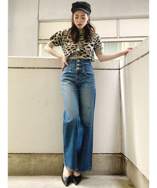 GYDA（ジェイダ）の「バックレースアップHWデニムパンツ（デニムパンツ・レディース・ブルー/インディゴブルー・X-SMALL/SMALL/MEDIUM）」の6枚目の写真