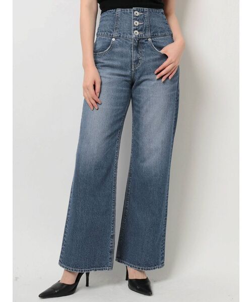 GYDA（ジェイダ）の「バックレースアップHWデニムパンツ（デニムパンツ・レディース・ブルー/インディゴブルー・X-SMALL/SMALL/MEDIUM）」の13枚目の写真