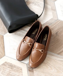 VIVIAN | ソフトスクエアトゥビット付きローファー(ローファー)