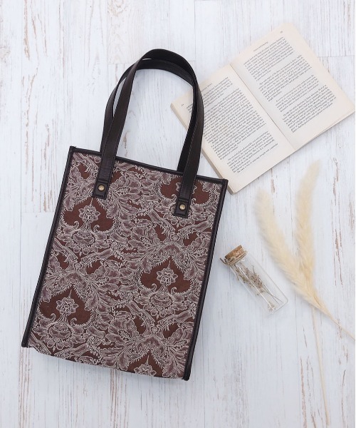 PairPair(ペアペア)の「ゴブラン柄トートバッグ(トートバッグ・レディース・オフホワイト/サックスブルー/モカ・FREE)」の9枚目の写真