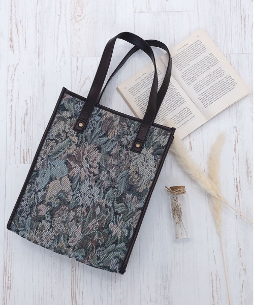 PairPair(ペアペア)の「ゴブラン柄トートバッグ(トートバッグ・レディース・オフホワイト/サックスブルー/モカ・FREE)」の8枚目の写真