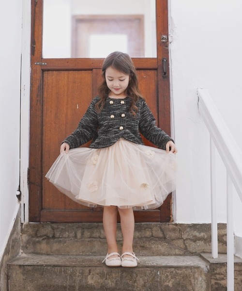 Rora（ローラ）の「ナタリーナ チュールスカート（スカート・キッズ・クリーム・110cm/100cm/120cm/130cm/140cm）」の4枚目の写真