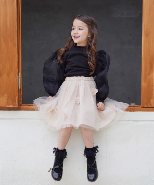 Rora（ローラ）の「ナタリーナ チュールスカート（スカート・キッズ・クリーム・110cm/100cm/120cm/130cm/140cm）」の6枚目の写真