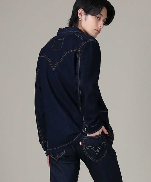 Levi's（リーバイス）の「【Levi's】「TYPE1」デニムコート（デニムジャケット・メンズ・ダークインディゴブルー・M/L/S）」の7枚目の写真