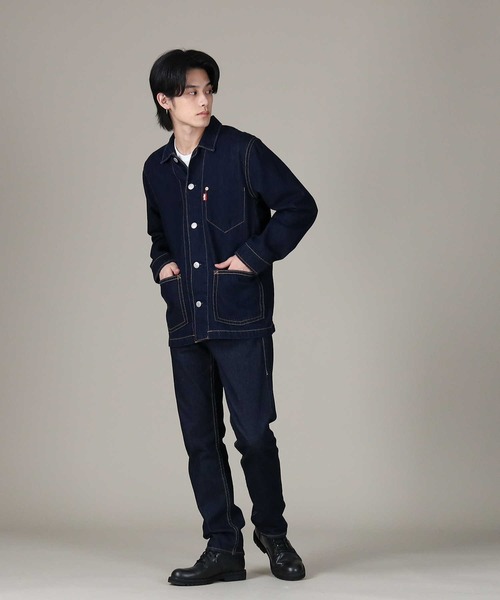 Levi's（リーバイス）の「【Levi's】「TYPE1」デニムコート（デニムジャケット・メンズ・ダークインディゴブルー・M/L/S）」の5枚目の写真