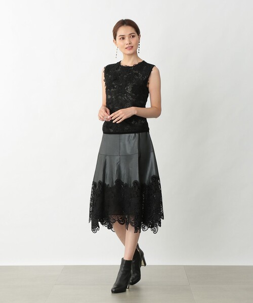 EPOCA（エポカ）の「レザーケミカルレーススカート（スカート）」 - WEAR 